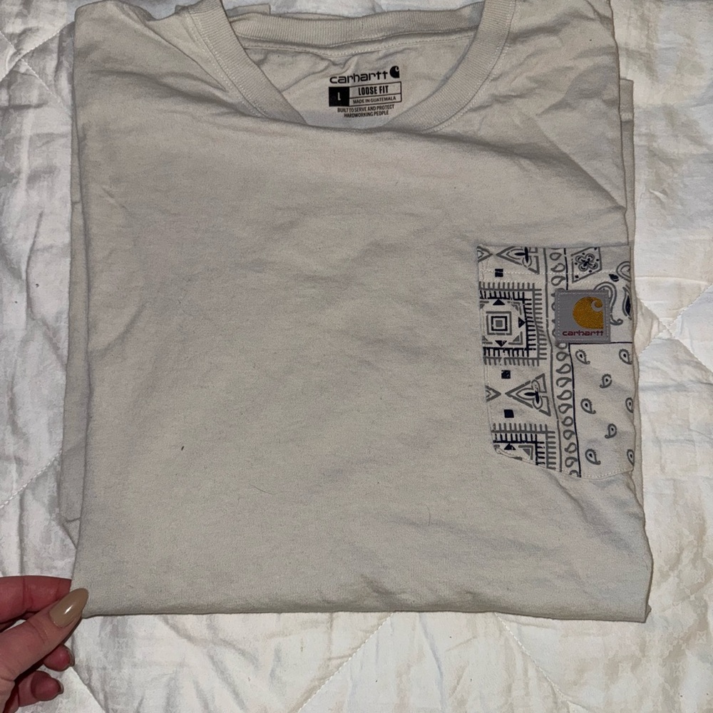 Carhartt Men's Cream T-Shirt